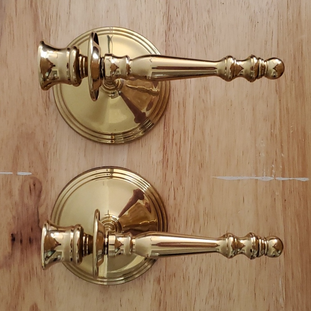 Two Brass Wall Scunce Candelaria